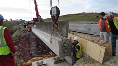 New pedestrian bridge along the N2