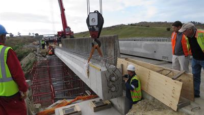 New pedestrian bridge along the N2