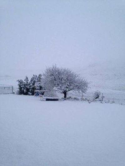 Snowfall around South Africa