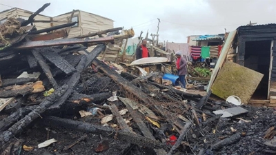 Fire destroys church and homes