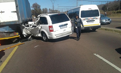 Hearse crashes, carrying coffin
