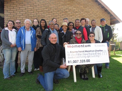 Marathon club donates big to charity