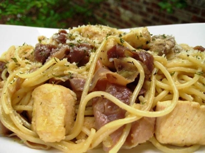 Chicken carbonara pasta