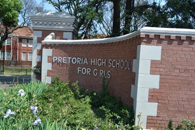 Protest outside Pretoria High School for Girls