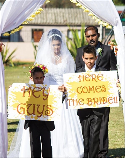 Couple treats community to lavish wedding feast