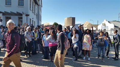 South Cape College students protesting