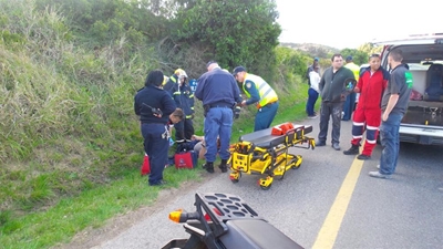 Motorfietsryer in ongeluk