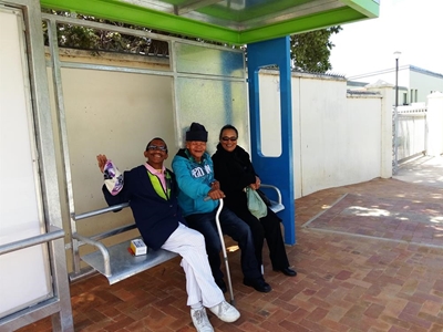 First permanent bus shelter completed