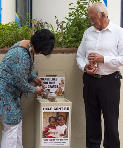Collecting coins for people in need