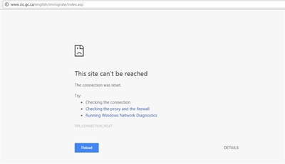 Canada's immigration website crashes