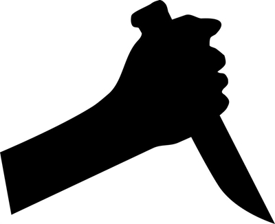 Granny stabs attacker in the backside