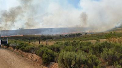 Veld fire in Rust en Vrede waterfall area