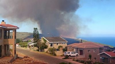 Fire raging in Dana Bay