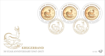 Stamps celebrate 50 years of Krugerrands