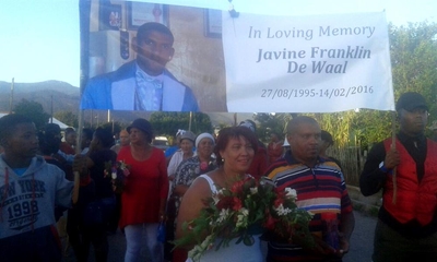 Memorial service for murdered Crags man