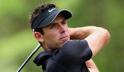 Charl Schwartzel hit by a golf ball