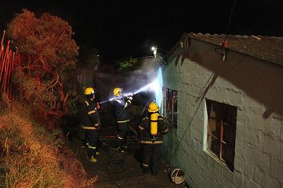 Huis brand op Wolwedans