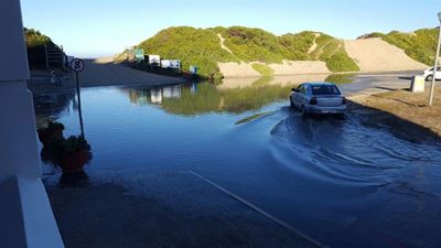 Pump trip causes flooding at Myoli Beach