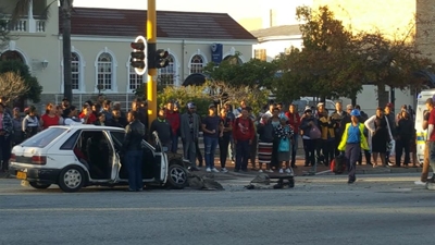 York Street accident: Police van skips red light