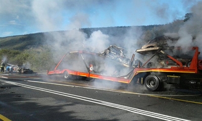Hillclimb cars destroyed in fire