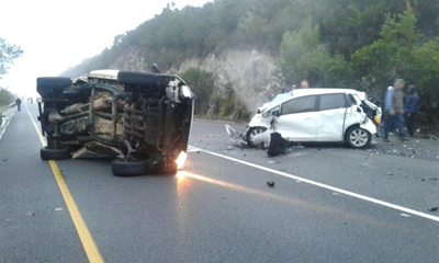 Outeniqua Pass: Stop/go in place