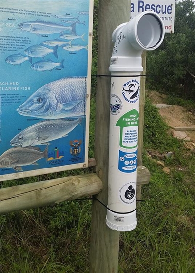Fishing line bins for Witsand