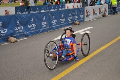 Young disabled cyclist takes on challenge