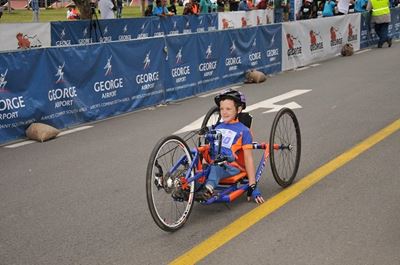 Young disabled cyclist takes on challenge