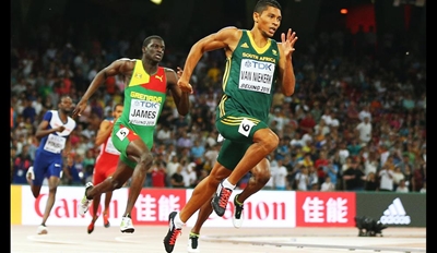 Van Niekerk wins 200m in Boston