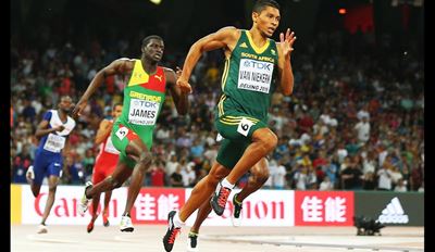 Van Niekerk wins 200m in Boston