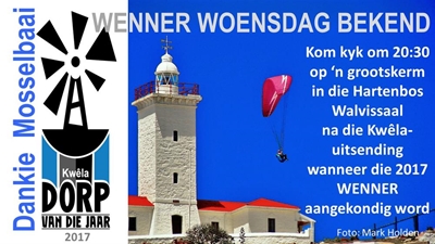 Dorp van die Jaar in Walvissaal aangekondig