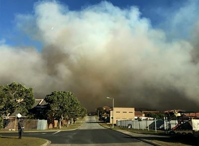 Huise in brand beskadig