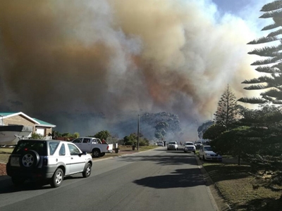 Brand bedreig Heiderand-huise