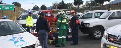 Man on scooter injured in accident