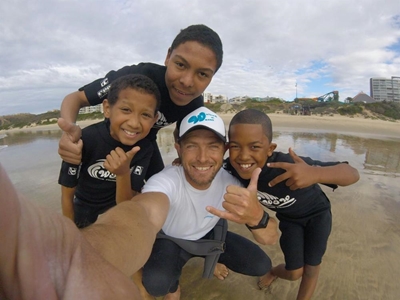 Surfing fun for disabled children