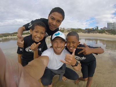 Surfing fun for disabled children