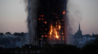 Huge fire engulfs London tower block