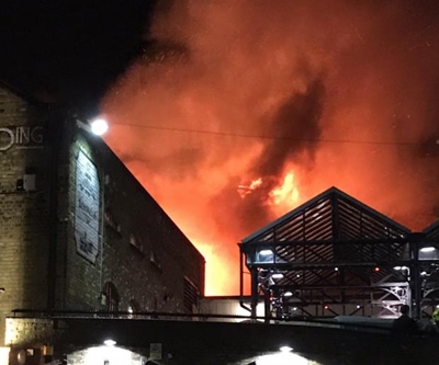 Fire at London's Camden Market