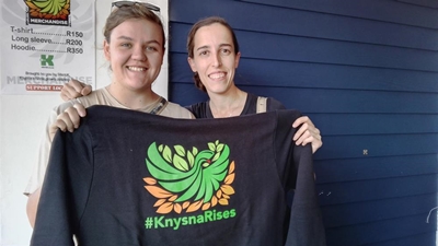 #KnysnaRises merchandise going like hotcakes