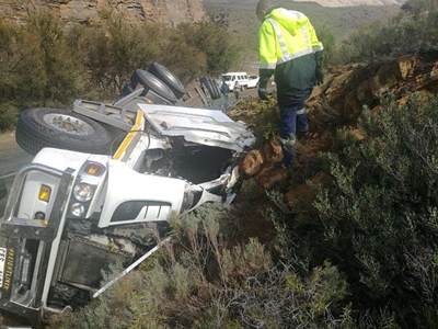 Vragmotor val om in Meiringspoort