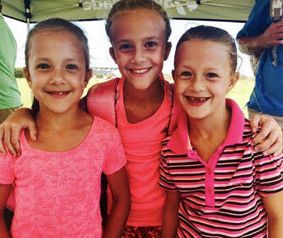 Young golfers in the pink at Fancourt