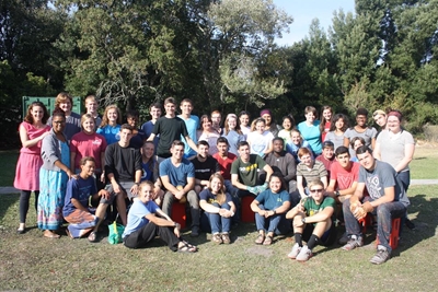 US students visiting Wilderness Heights