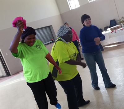 Senior ladies move their troubles away