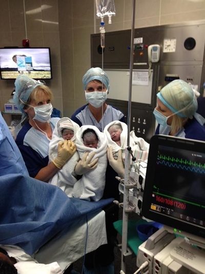 Triplets make history at hospital