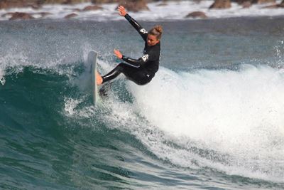 Student surfing championship at Vic Bay