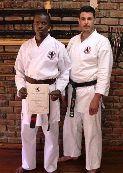 Two local karateka on a mission