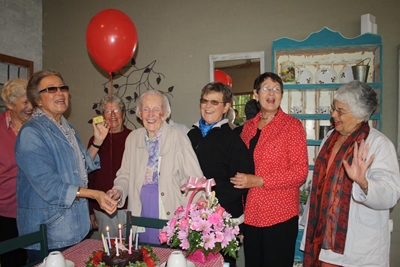 101 years old and up and about