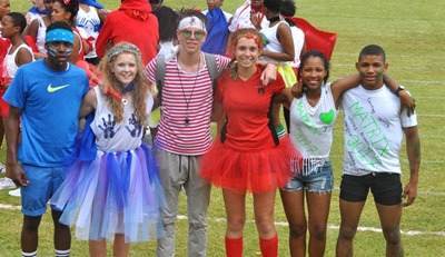 Houses at Knysna High athletics compete