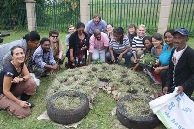 Medical students learn to plant own food