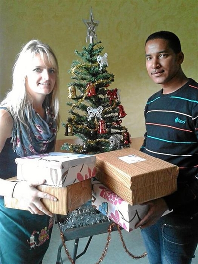 Santa Shoe Box sprinkel vreugde